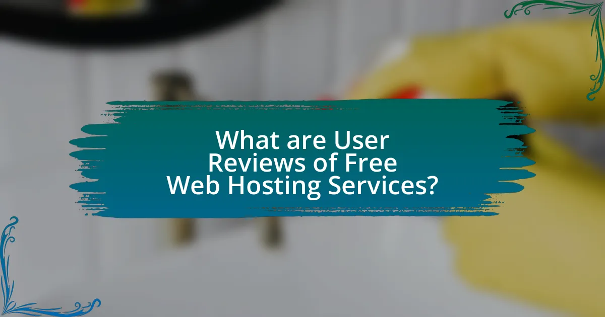 What are User Reviews of Free Web Hosting Services?
