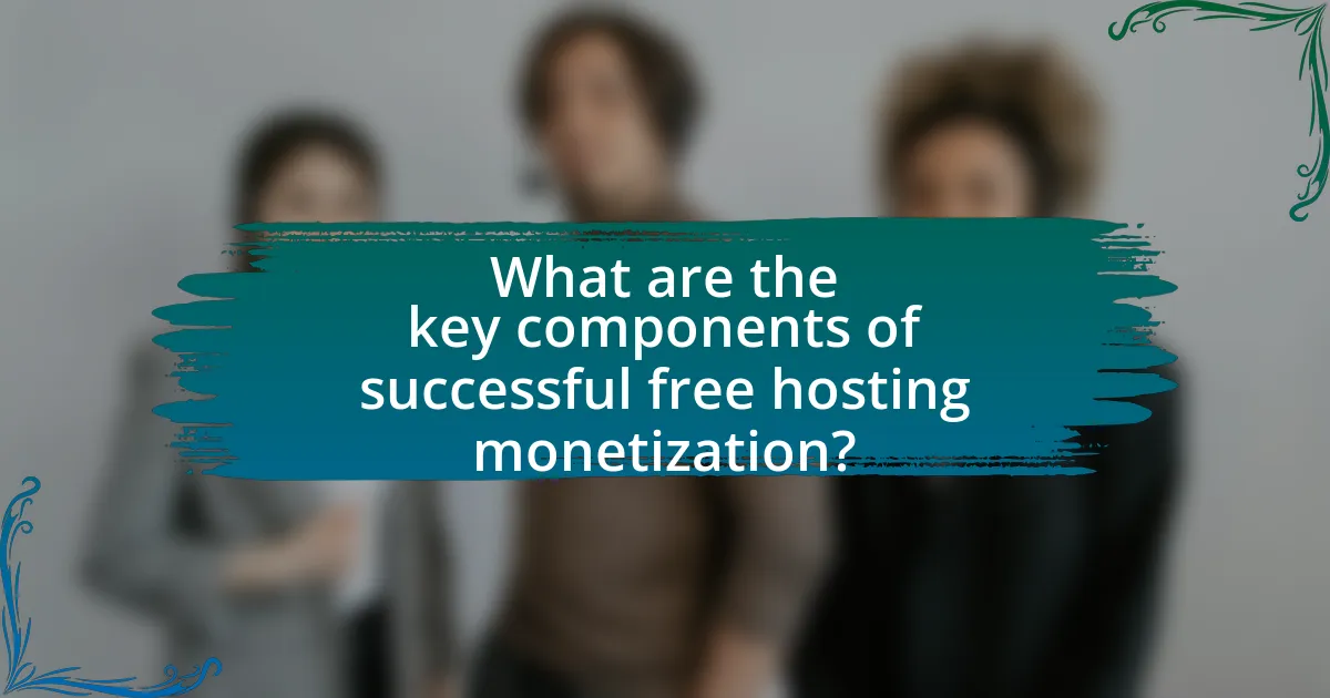 What are the key components of successful free hosting monetization?