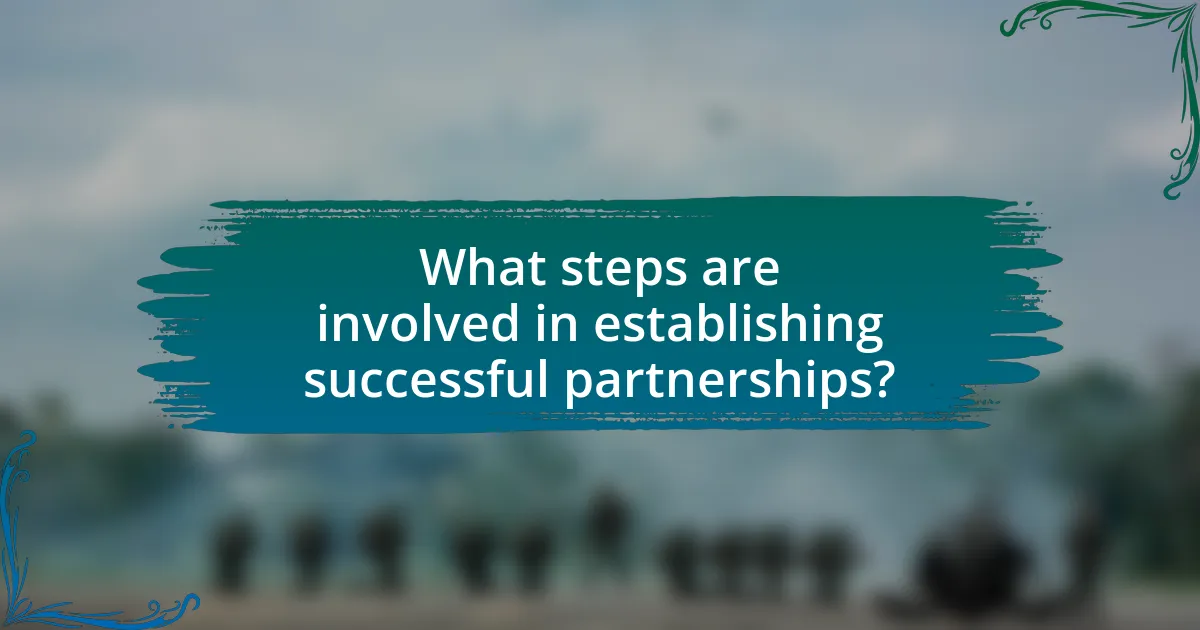 What steps are involved in establishing successful partnerships?
